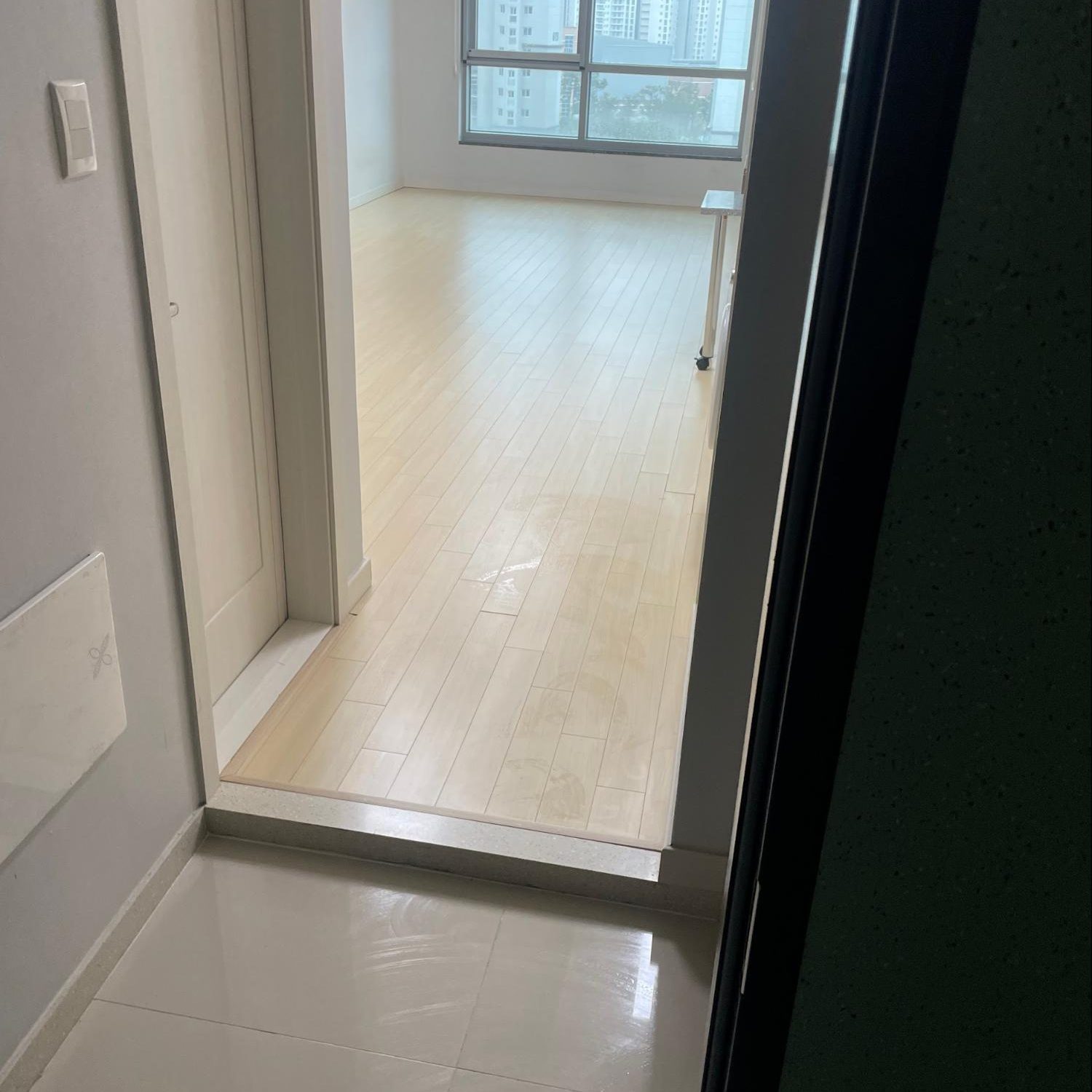 Entry way to an officetel in Korea