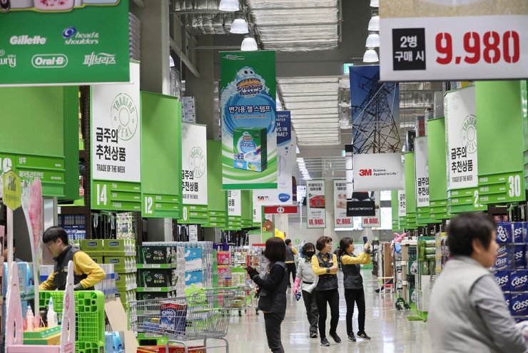 Inside a Korean supermarket in Korea