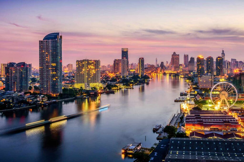 Cityscape of Bankok, Thailand.