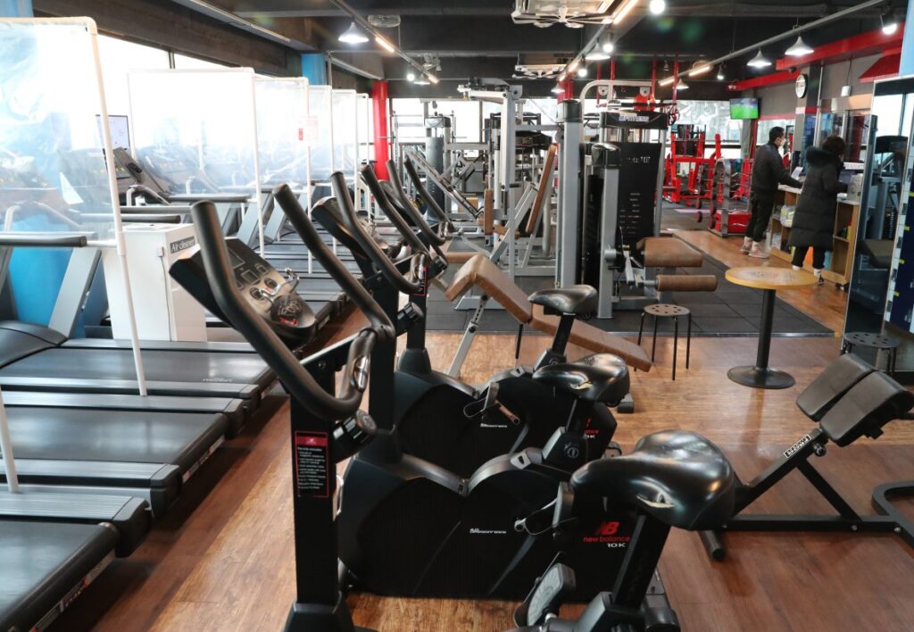 A workout gym in South Korea
