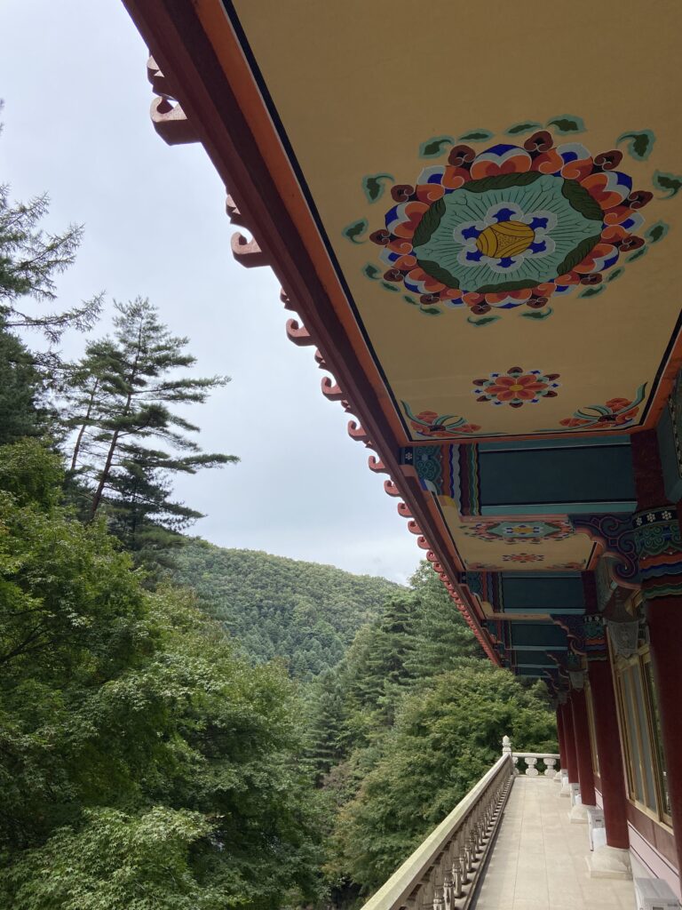 Roofline of a Buddhist temple in Korea