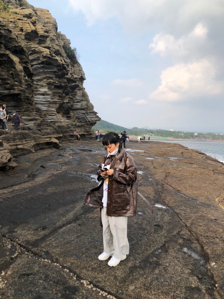 An English teacher in Jeju, South Korea on the beach